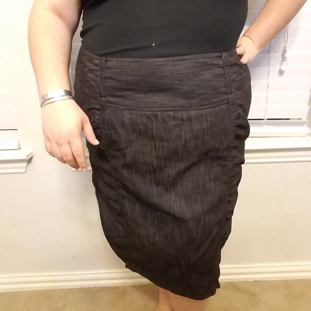Torrid dark grey denim pencil skirt